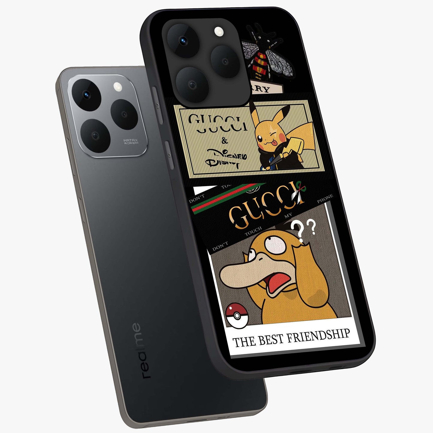 Gucci Play Mashup Glass Case displayed in angled mockup highlighting stylish fashion mashup design with bold aesthetic.