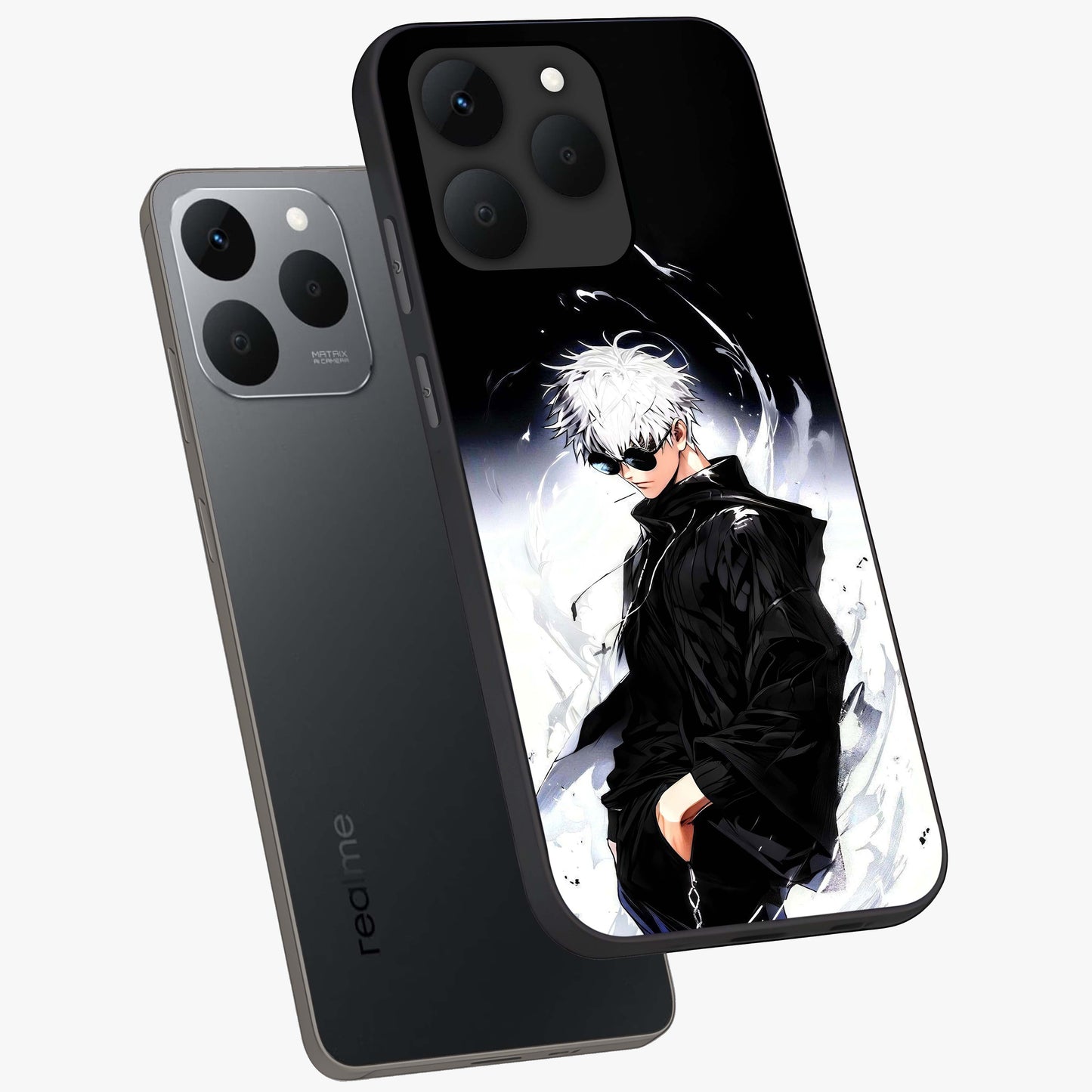 Limitless Shadow King Glass Case displayed in angled mockup highlighting dramatic dark hero design with intense aesthetic.