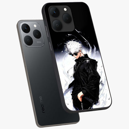 Limitless Shadow King Glass Case displayed in angled mockup highlighting dramatic dark hero design with intense aesthetic.