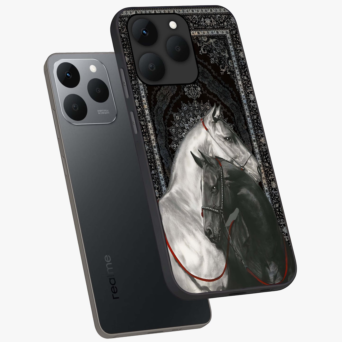 Majestic Ride Legacy Glass Case displayed in angled mockup highlighting sleek vehicle design with bold racing aesthetic.