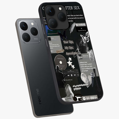 Midnight Love Echo Glass Case displayed in angled mockup highlighting elegant love inspired design with deep aesthetic style.