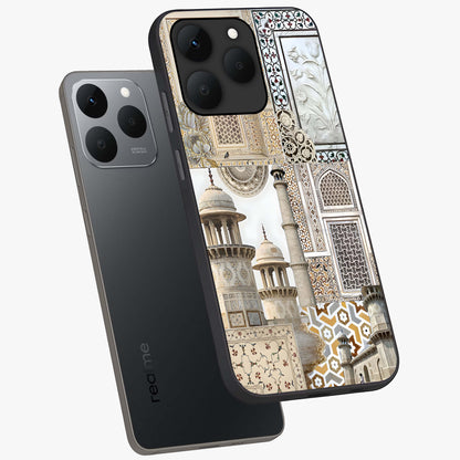Mughal Marble Legacy Glass Case displayed in angled mockup highlighting elegant heritage marble artwork with royal aesthetic.