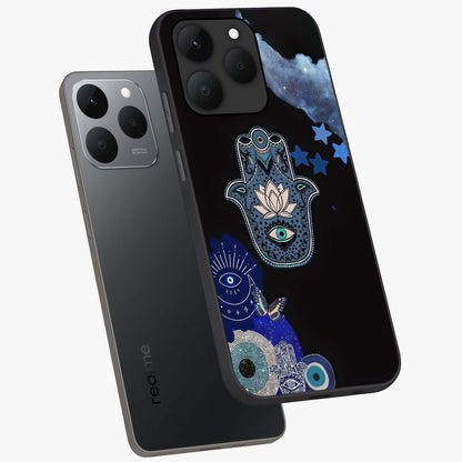 Mystic Hand Aura Glass Case displayed in angled mockup highlighting magical aura design with spiritual aesthetic style.