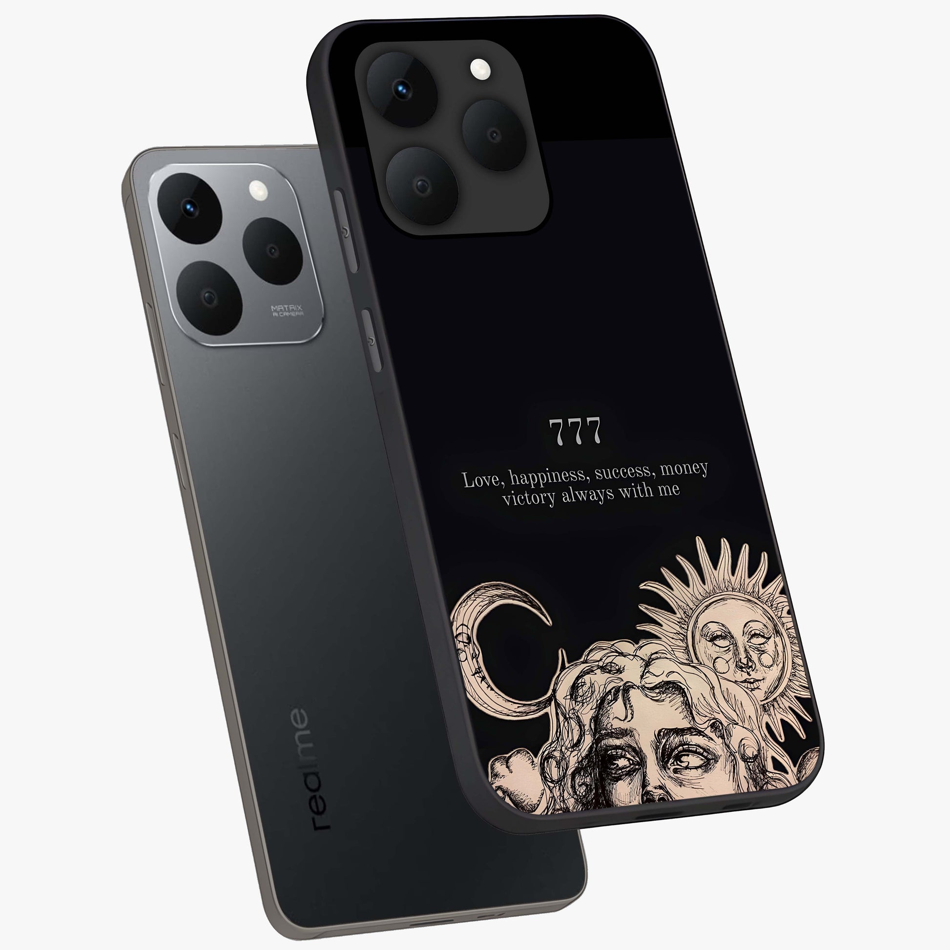 Mystic Victory Aura Glass Case displayed in angled mockup highlighting energetic aura design with bold mystical aesthetic.