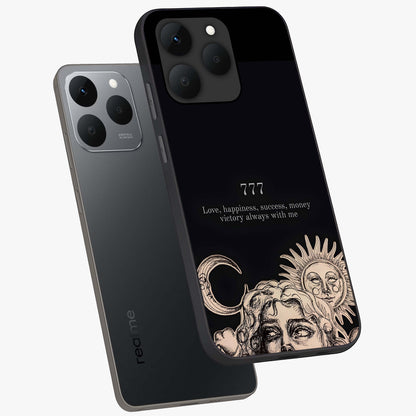 Mystic Victory Aura Glass Case displayed in angled mockup highlighting energetic aura design with bold mystical aesthetic.