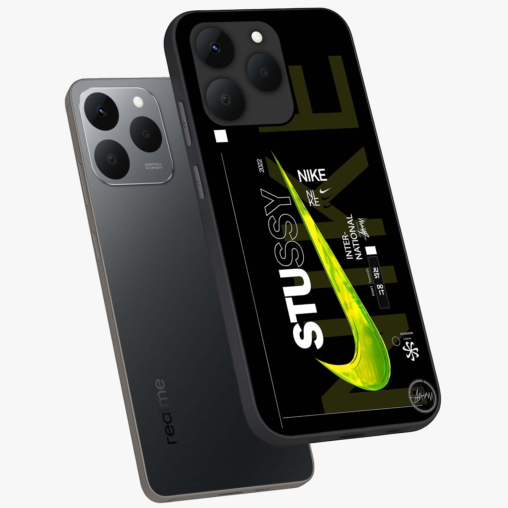 Neon Street Edition Glass Case displayed in angled mockup highlighting vibrant urban design with bold street aesthetic.