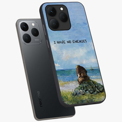 Peace Beyond War Glass Case displayed in angled mockup highlighting meaningful message design with artistic aesthetic style.