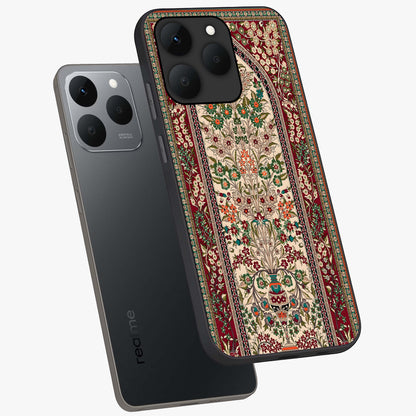 Persian Inspired Glass Case displayed in angled mockup highlighting intricate traditional design with elegant cultural aesthetic.