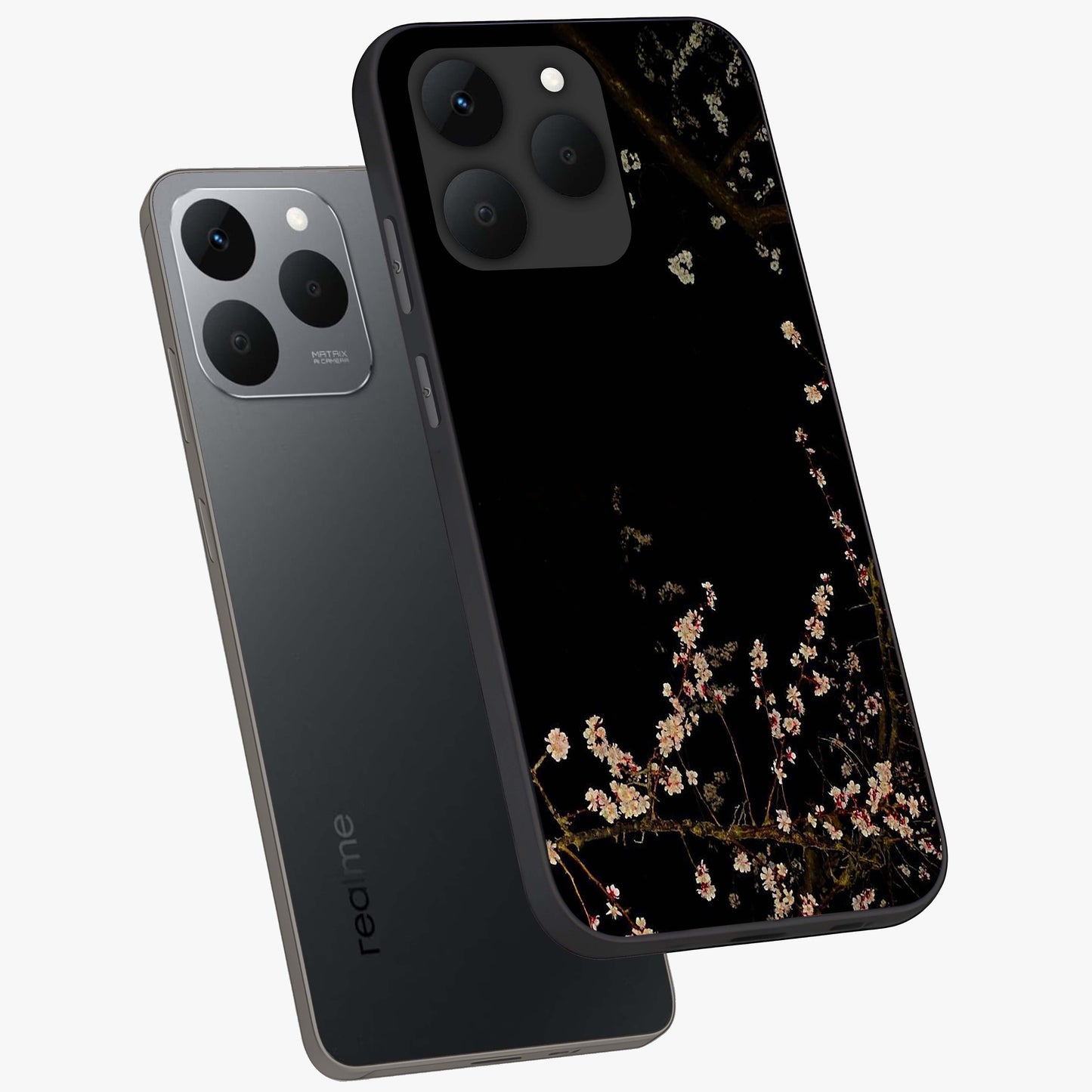 Petal Moon Light With Custom Name Glass Case displayed in angled mockup highlighting delicate petal design with custom name feature.