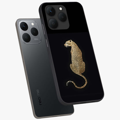 Regal Leopard Glass Case displayed in angled mockup highlighting powerful animal illustration with stylish wild aesthetic.