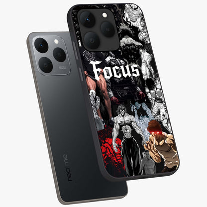 Relentless Power Focus Glass Case displayed in angled mockup highlighting bold statement design with modern aesthetic style.