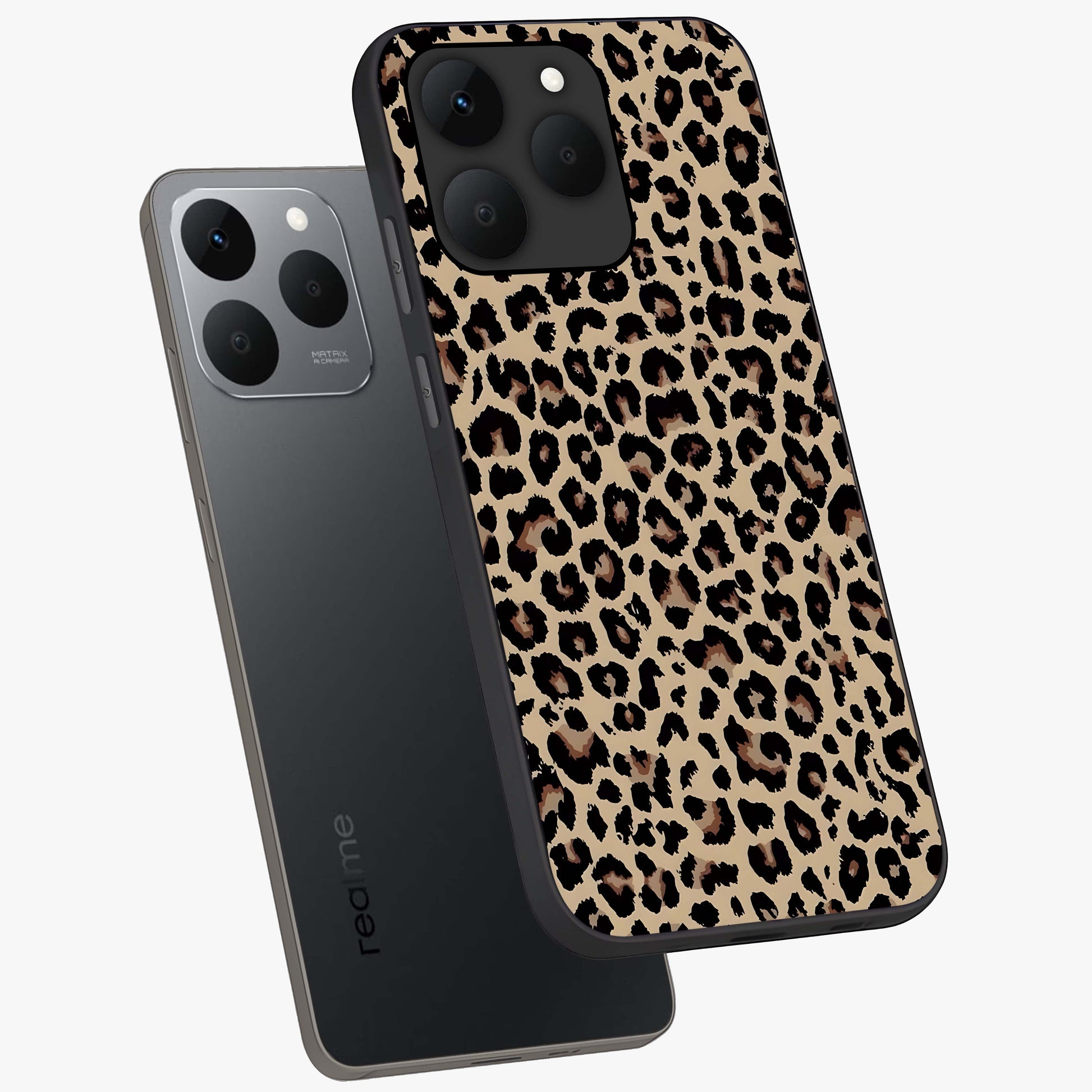 Savage Chic Pattern Glass Case displayed in angled mockup highlighting bold fashion inspired design with chic aesthetic.