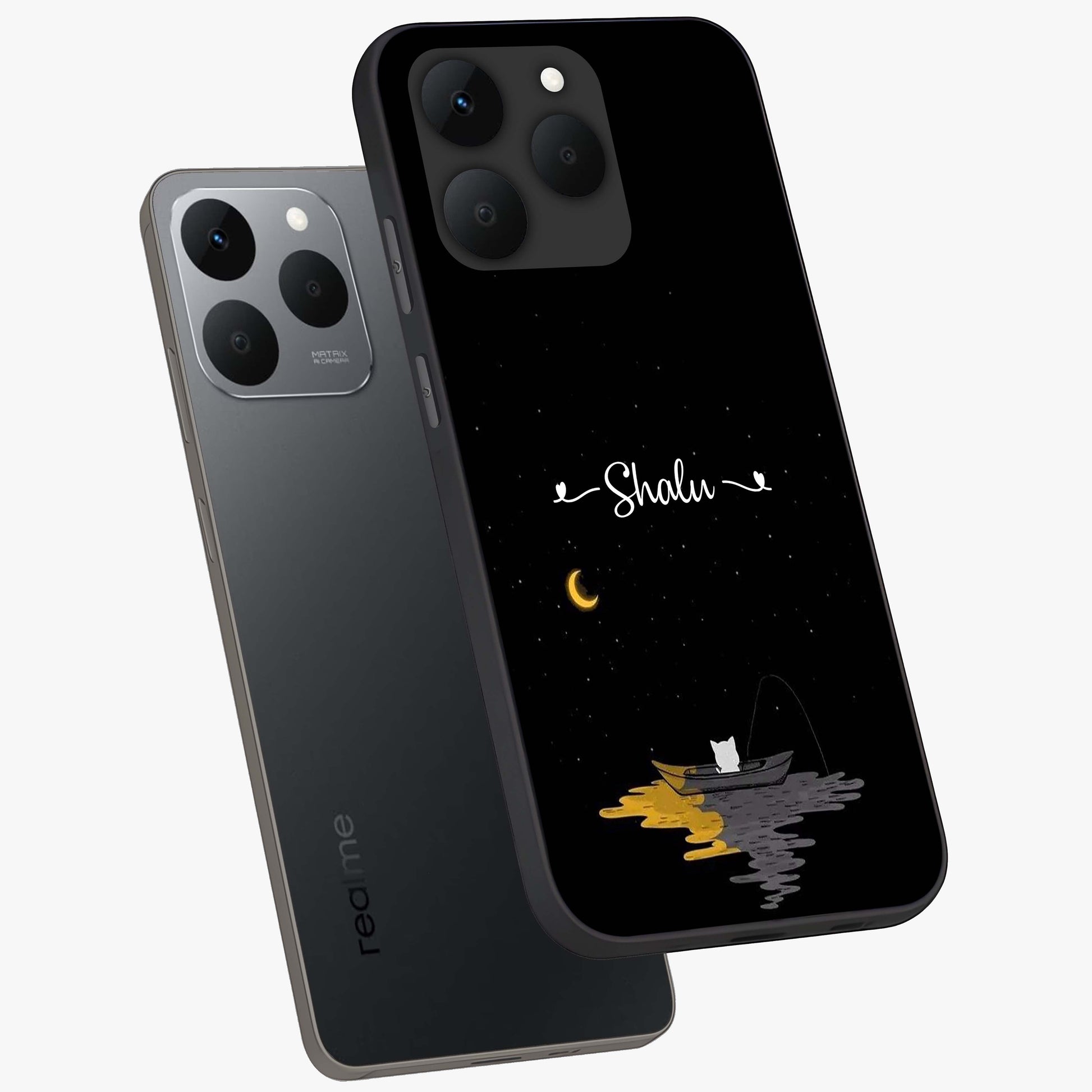 Silent Night Row Glass Case displayed in angled mockup highlighting peaceful evening design with dreamy night aesthetic.