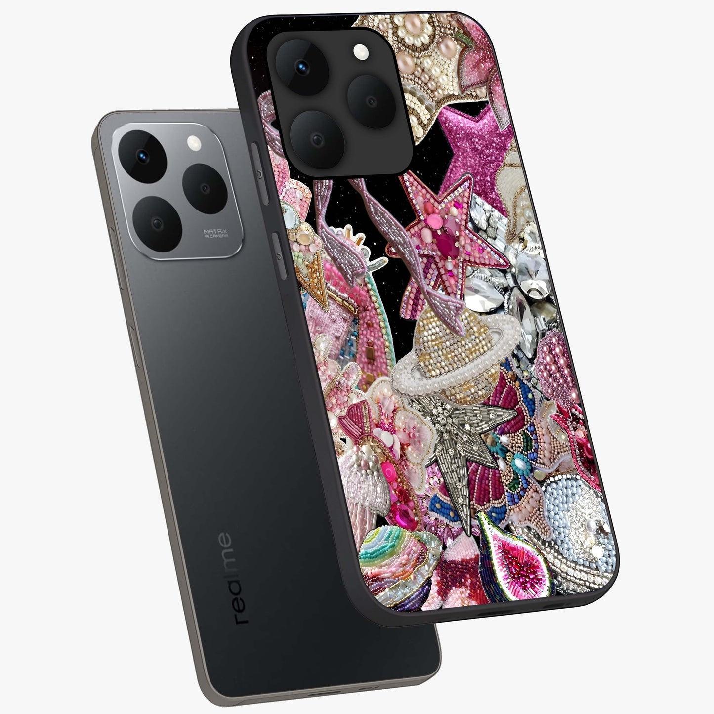 Starlit Jewel Dream Glass Case displayed in angled mockup highlighting glowing celestial jewel design with dreamy aesthetic.