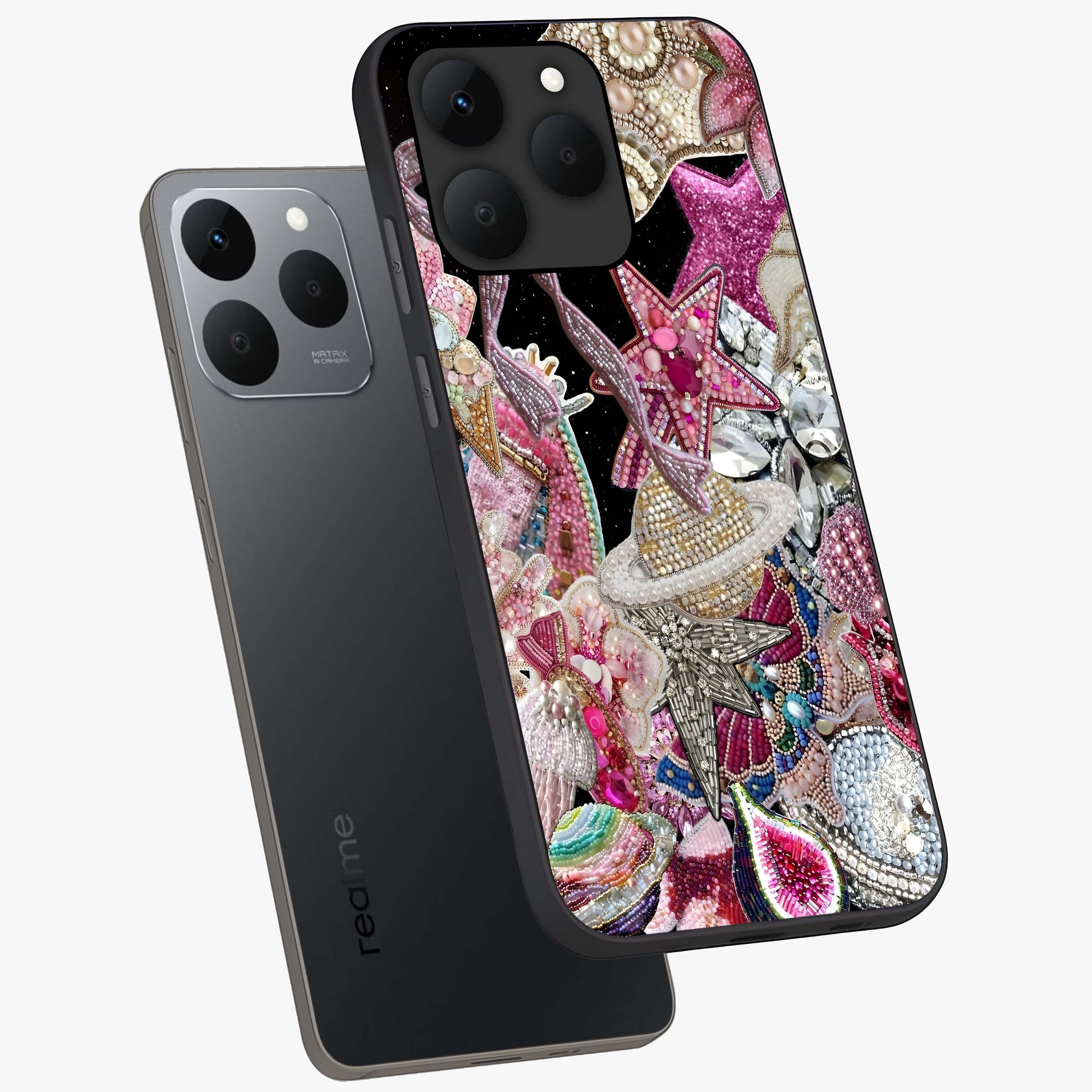 Starlit Jewel Dream Glass Case displayed in angled mockup highlighting glowing celestial jewel design with dreamy aesthetic.