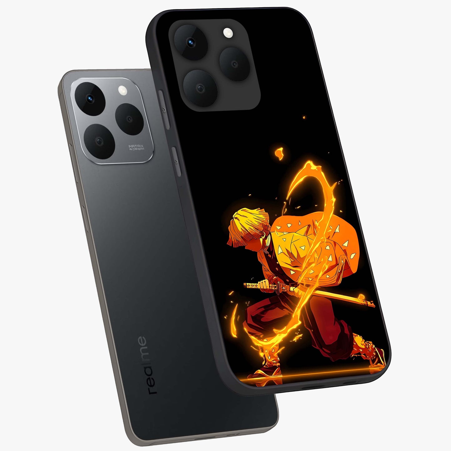 Thunder Flame Execution Glass Case displayed in angled mockup highlighting dramatic fire themed design with intense fantasy aesthetic.
