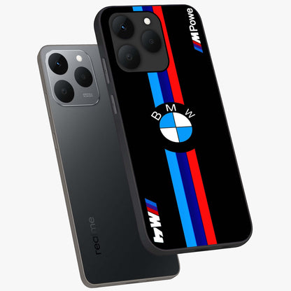 Turbo BMW Beast Glass Case displayed in angled mockup highlighting sleek racing car design with bold automotive aesthetic.