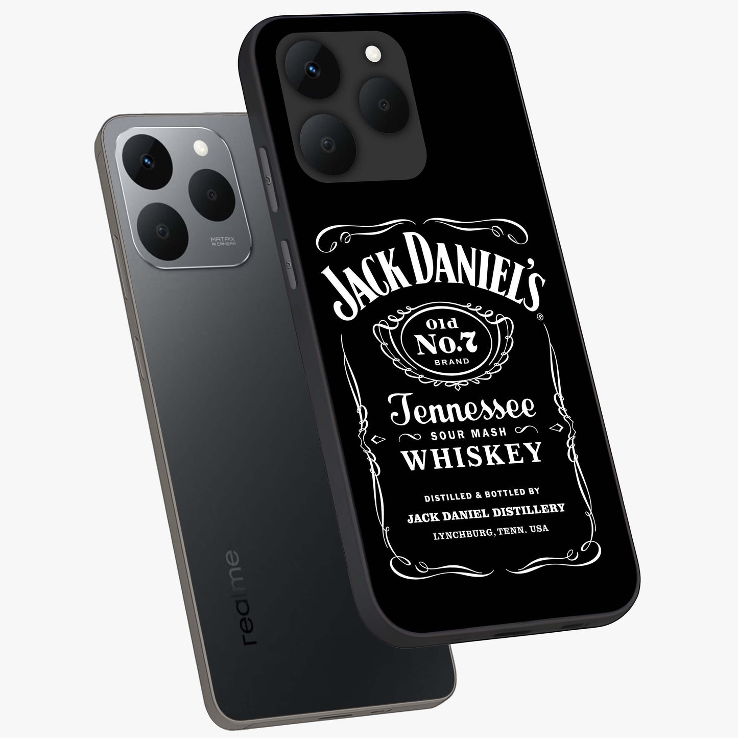 Vintage Whiskey Heritage Glass Case displayed in angled mockup highlighting retro beverage themed design with heritage aesthetic.