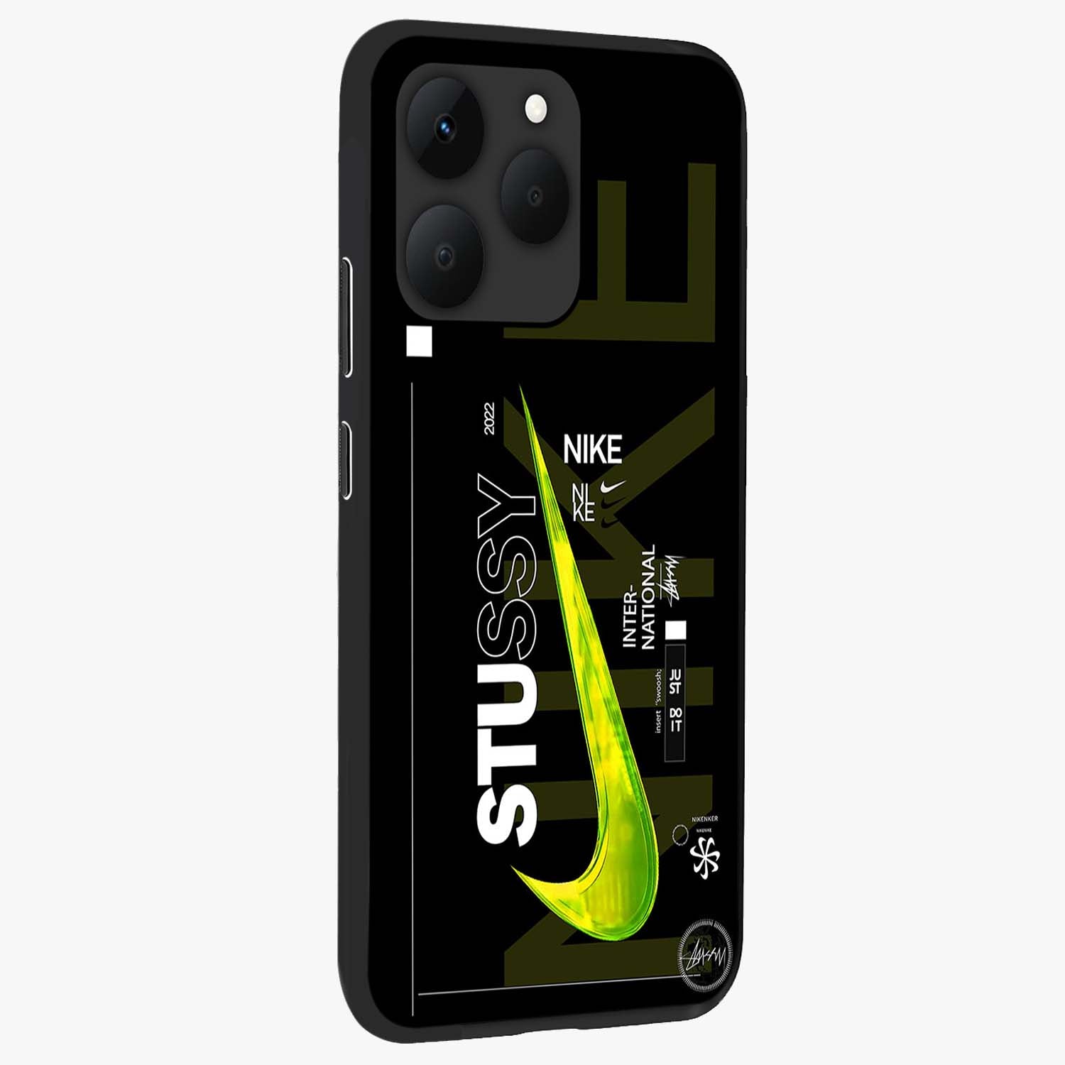 Neon Street Edition Glass Case upright view showcasing colorful neon artwork with modern street culture theme.