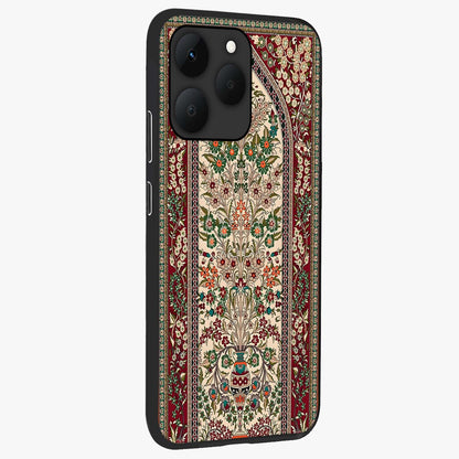Persian Inspired Glass Case upright view showcasing decorative Persian artwork with rich heritage theme.