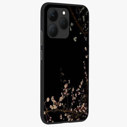 Petal Moon Light With Custom Name Glass Case upright view showcasing elegant floral moon artwork with personalized aesthetic.