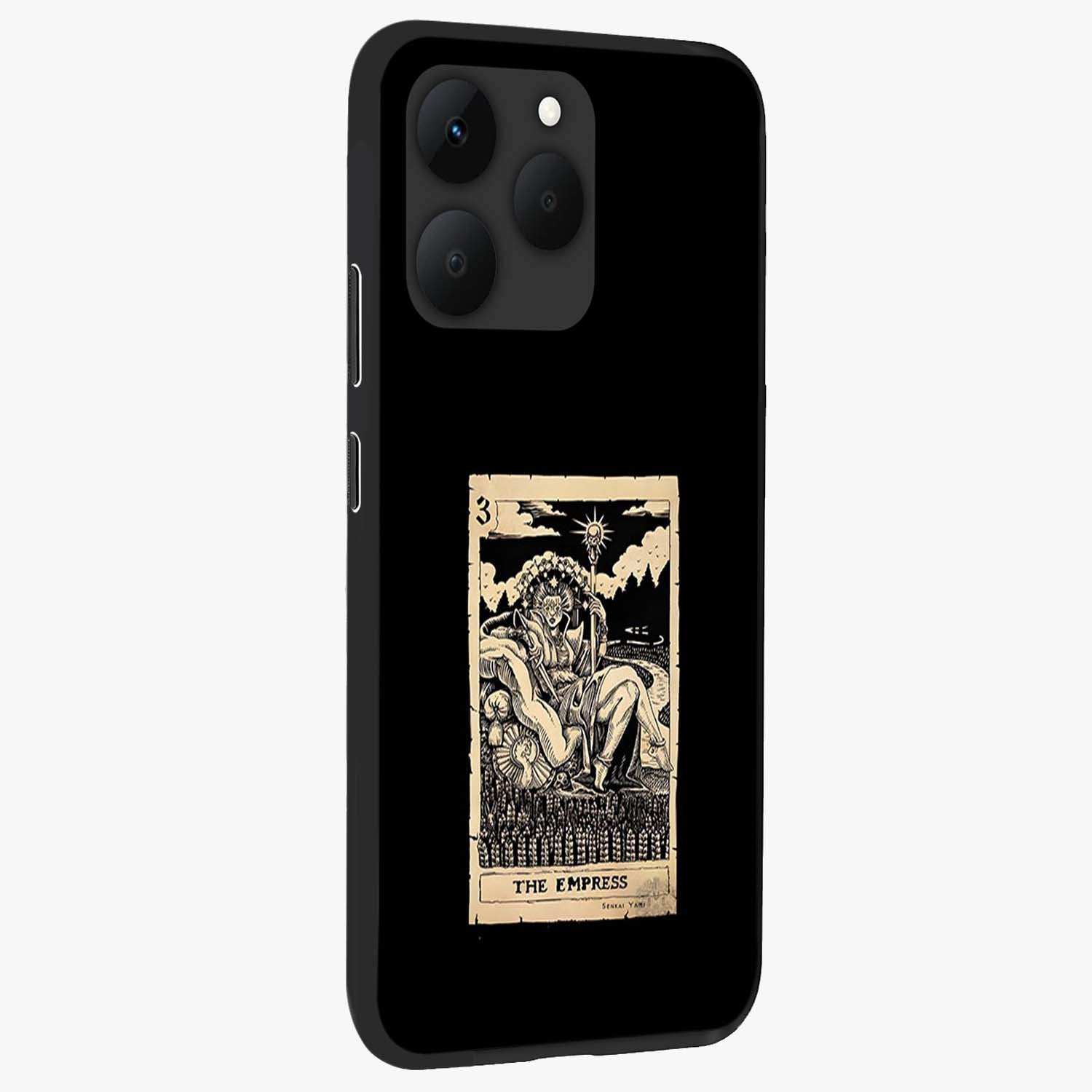 The Empress Glass Case upright view showcasing powerful empress themed artwork with luxurious artistic theme.