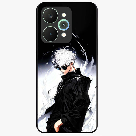 Limitless Shadow King Glass Case showing flat back view with powerful shadow warrior artwork and glossy glass finish.