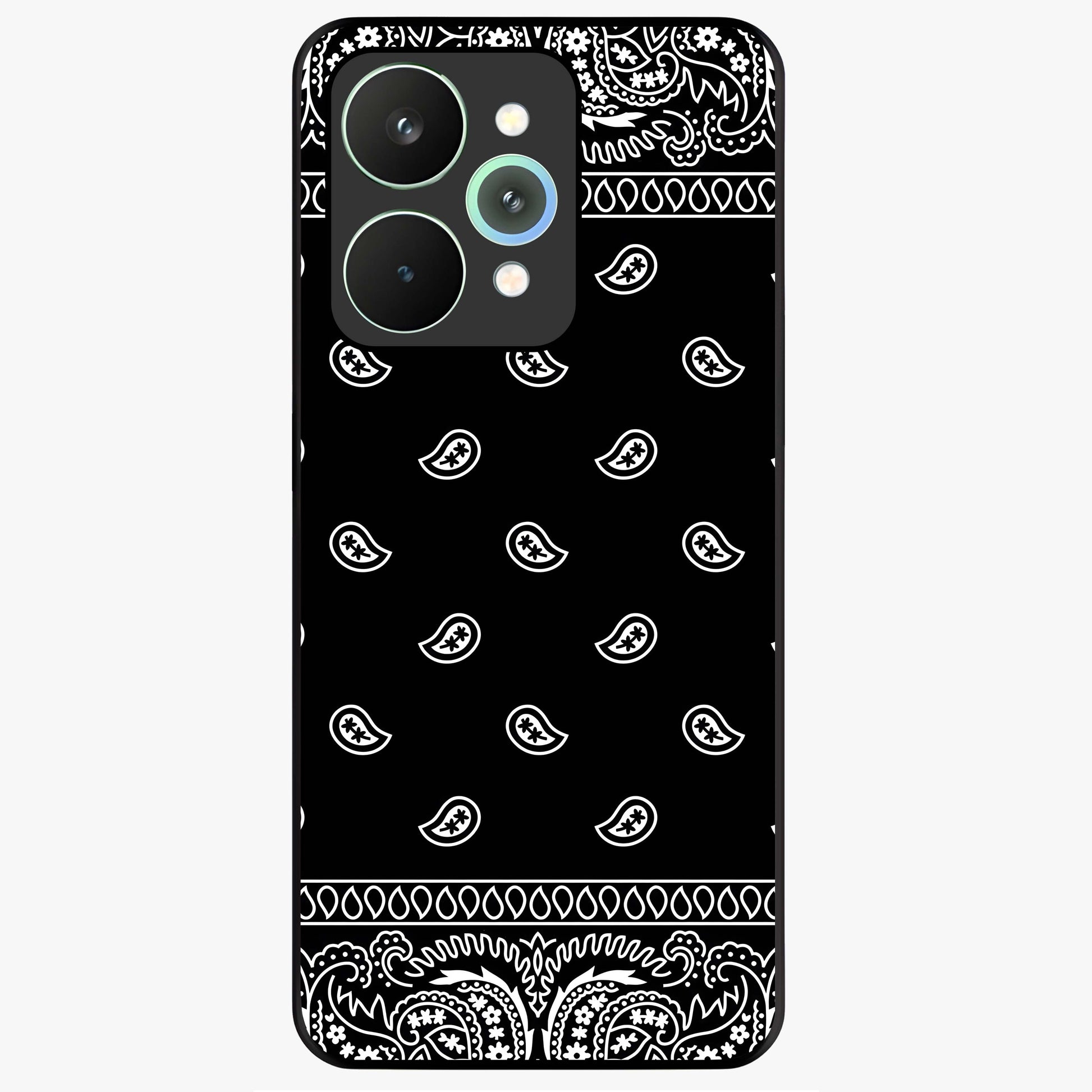Retro Rebel Threads Glass Case showing flat back view with vintage street style artwork and glossy glass finish.