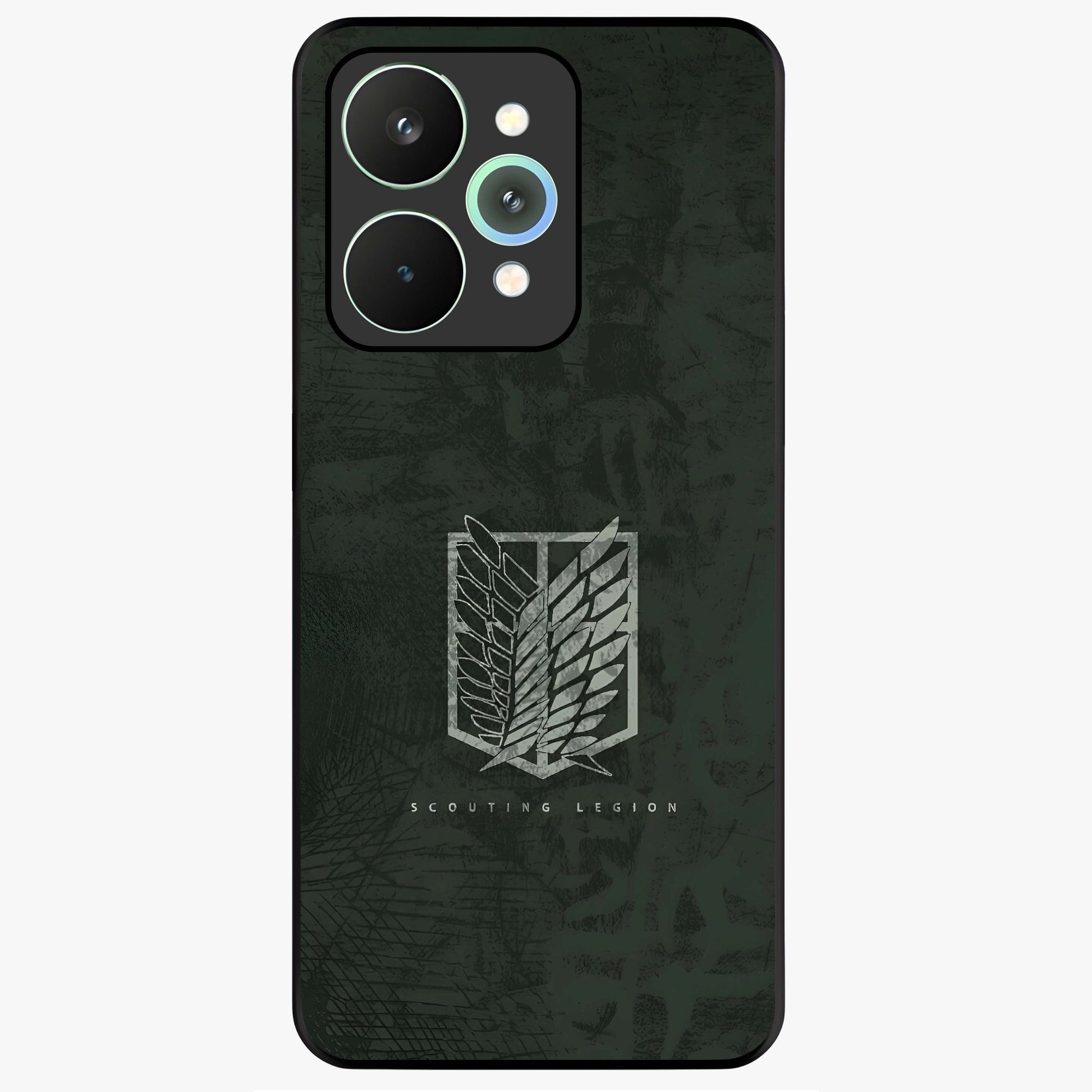 Wings Of Freedom Glass Case showing flat back view with symbolic wings artwork and glossy glass finish.