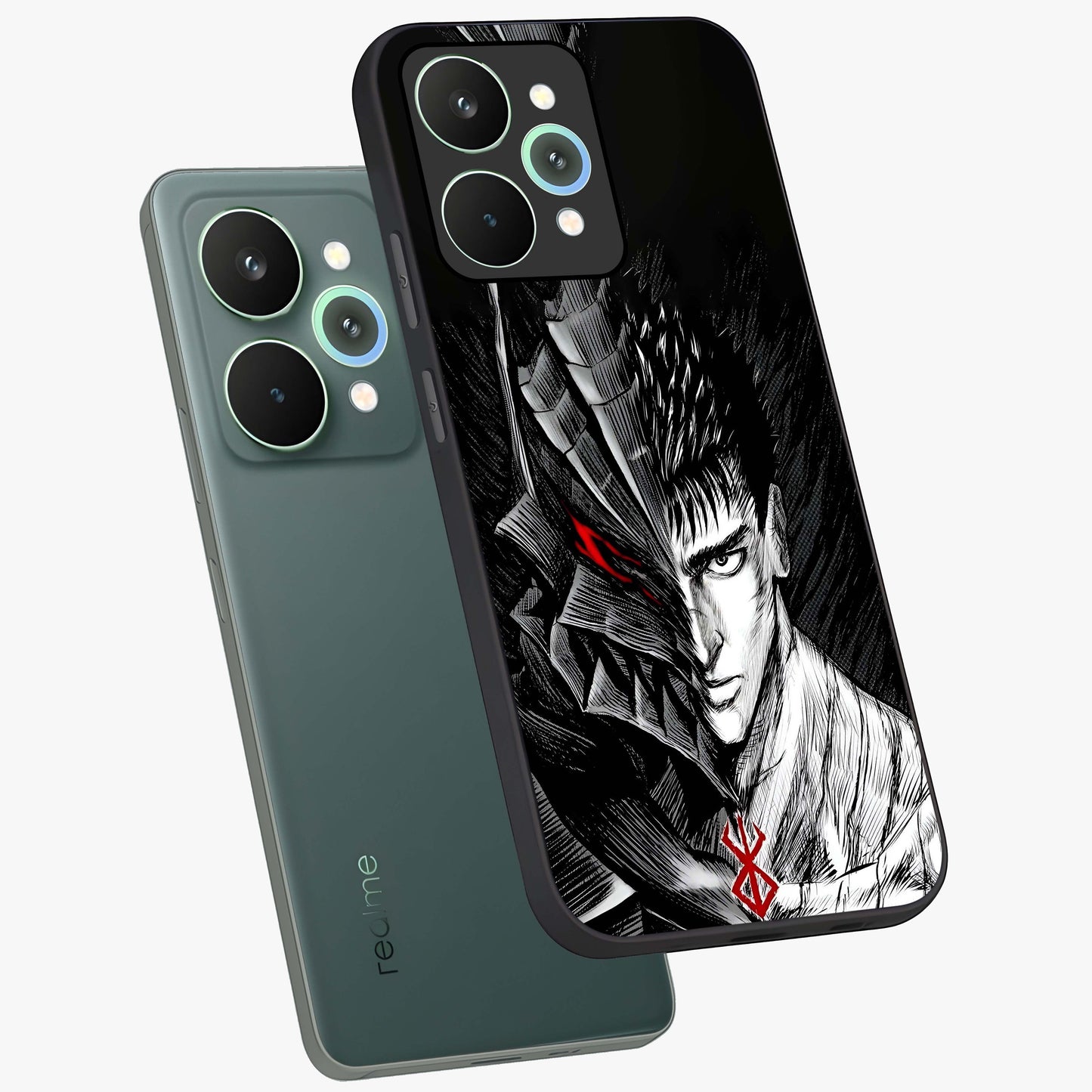 Berserker Blood Oath Glass Case displayed in angled mockup highlighting dark fantasy graphic design and powerful theme.