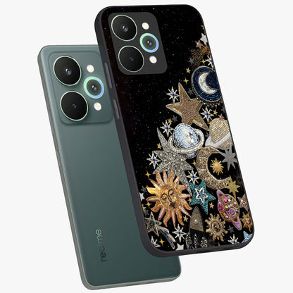 Cosmic Sparkle Dreams Glass Case displayed in angled mockup highlighting dreamy star sparkle design with celestial aesthetic.