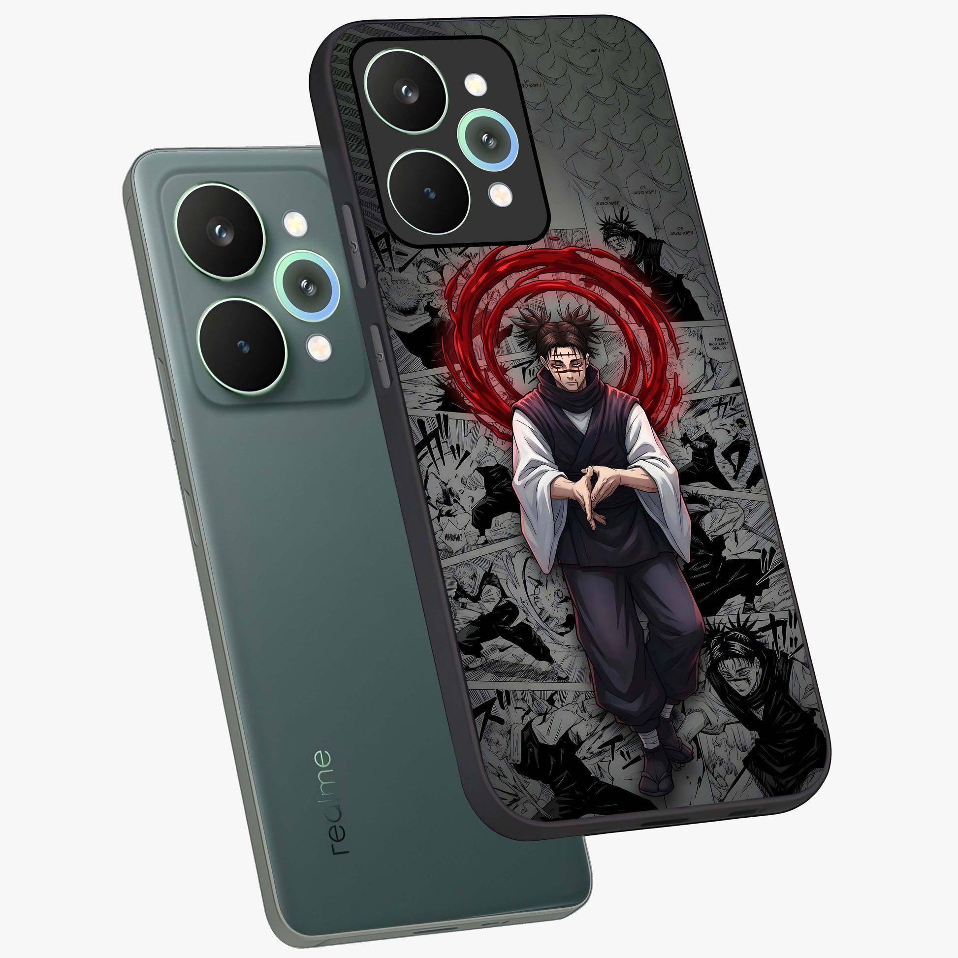 Cursed Ritual Ascension Glass Case displayed in angled mockup highlighting mystical ritual illustration with supernatural aesthetic.