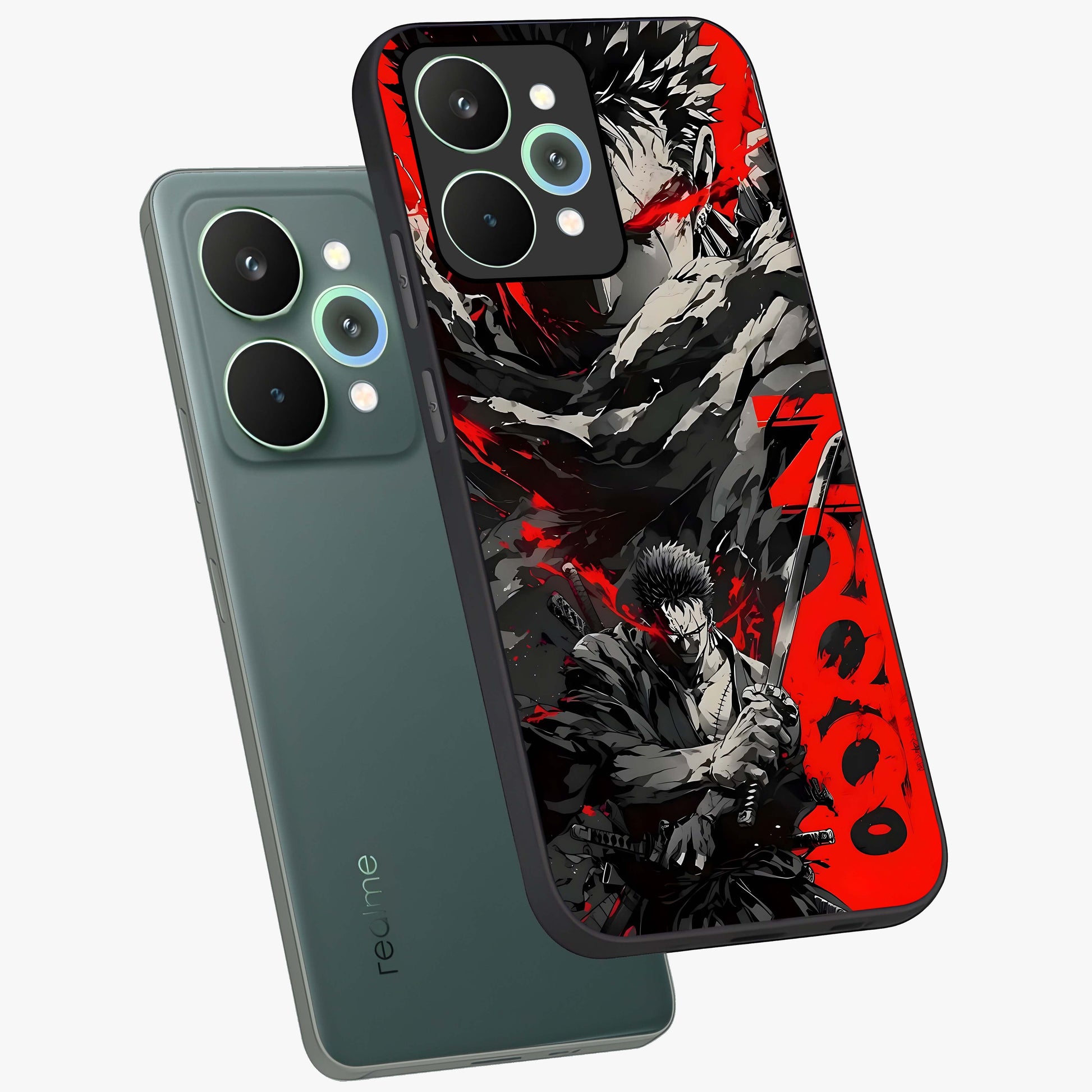 Demon Sword Resolve Glass Case displayed in angled mockup highlighting powerful demon sword illustration with dark fantasy aesthetic.