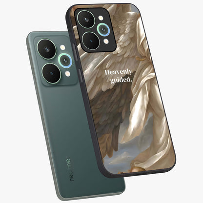 Divine Winged Grace Glass Case displayed in angled mockup highlighting graceful wing design with divine aesthetic style.