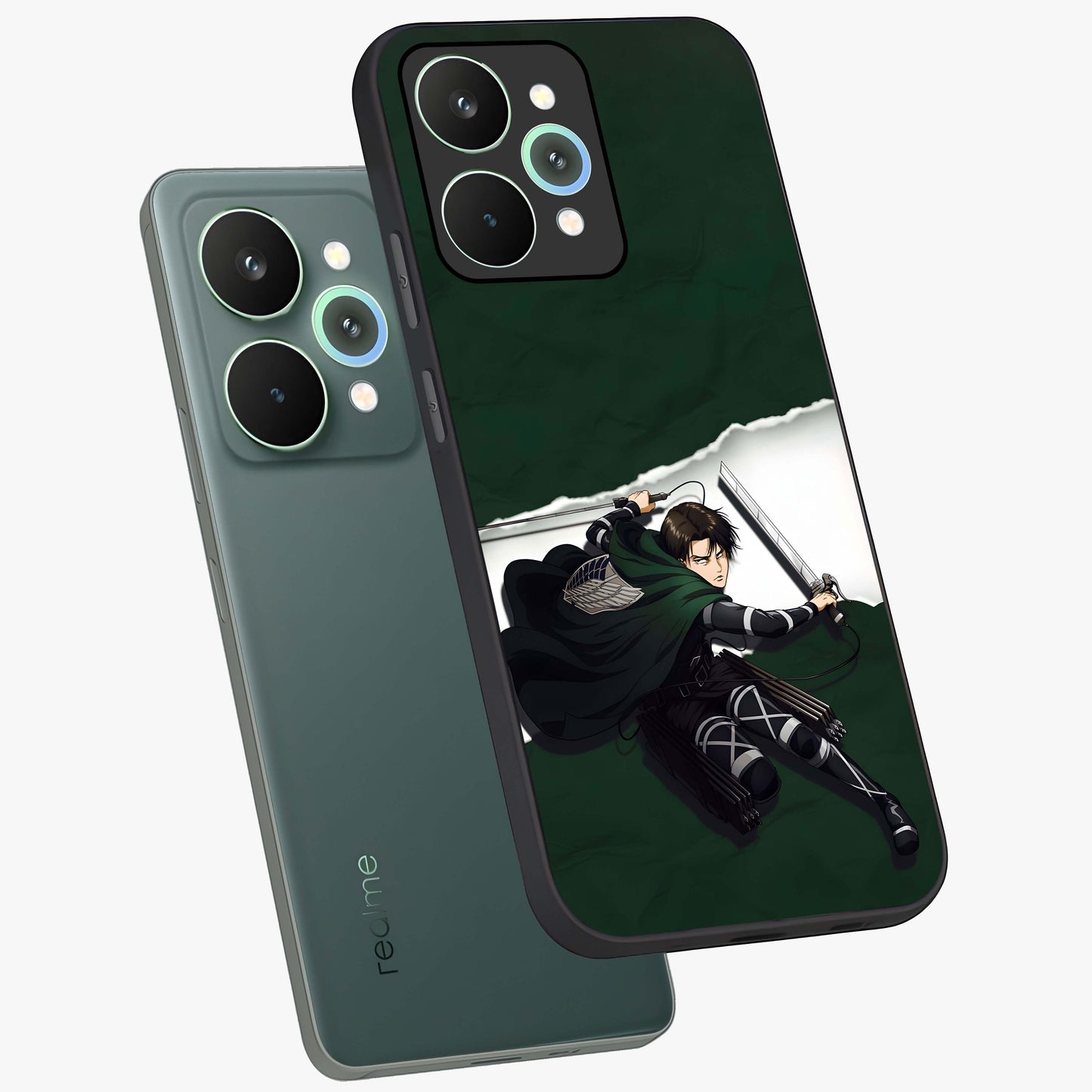 Emerald War Vanguard Glass Case displayed in angled mockup highlighting intense battle inspired design with emerald tone aesthetic.