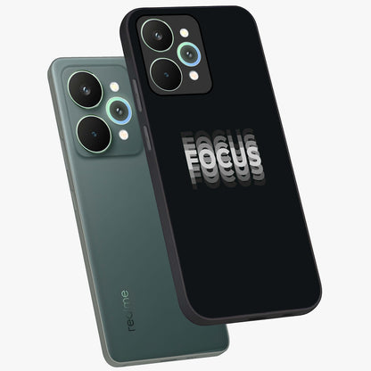 Focus Mode On Glass Case displayed in angled mockup highlighting clean minimal text artwork with modern aesthetic style.