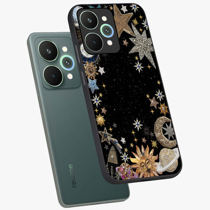 Galactic Jewel Stars Glass Case displayed in angled mockup highlighting shining celestial star design with cosmic aesthetic style.