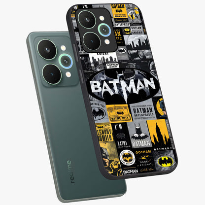 Knight Gotham Rise Glass Case displayed in angled mockup highlighting powerful knight silhouette design with dramatic aesthetic.