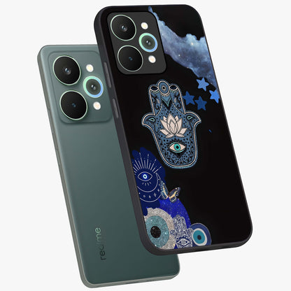Mystic Hand Aura Glass Case displayed in angled mockup highlighting magical aura design with spiritual aesthetic style.