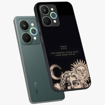 Mystic Victory Aura Glass Case displayed in angled mockup highlighting energetic aura design with bold mystical aesthetic.