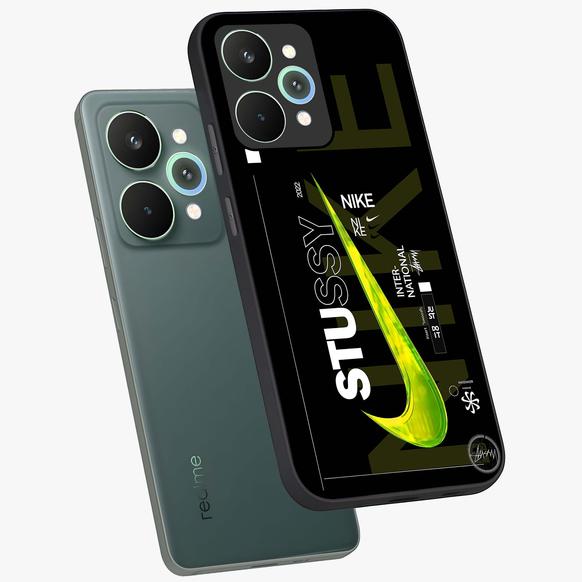 Neon Street Edition Glass Case displayed in angled mockup highlighting vibrant urban design with bold street aesthetic.