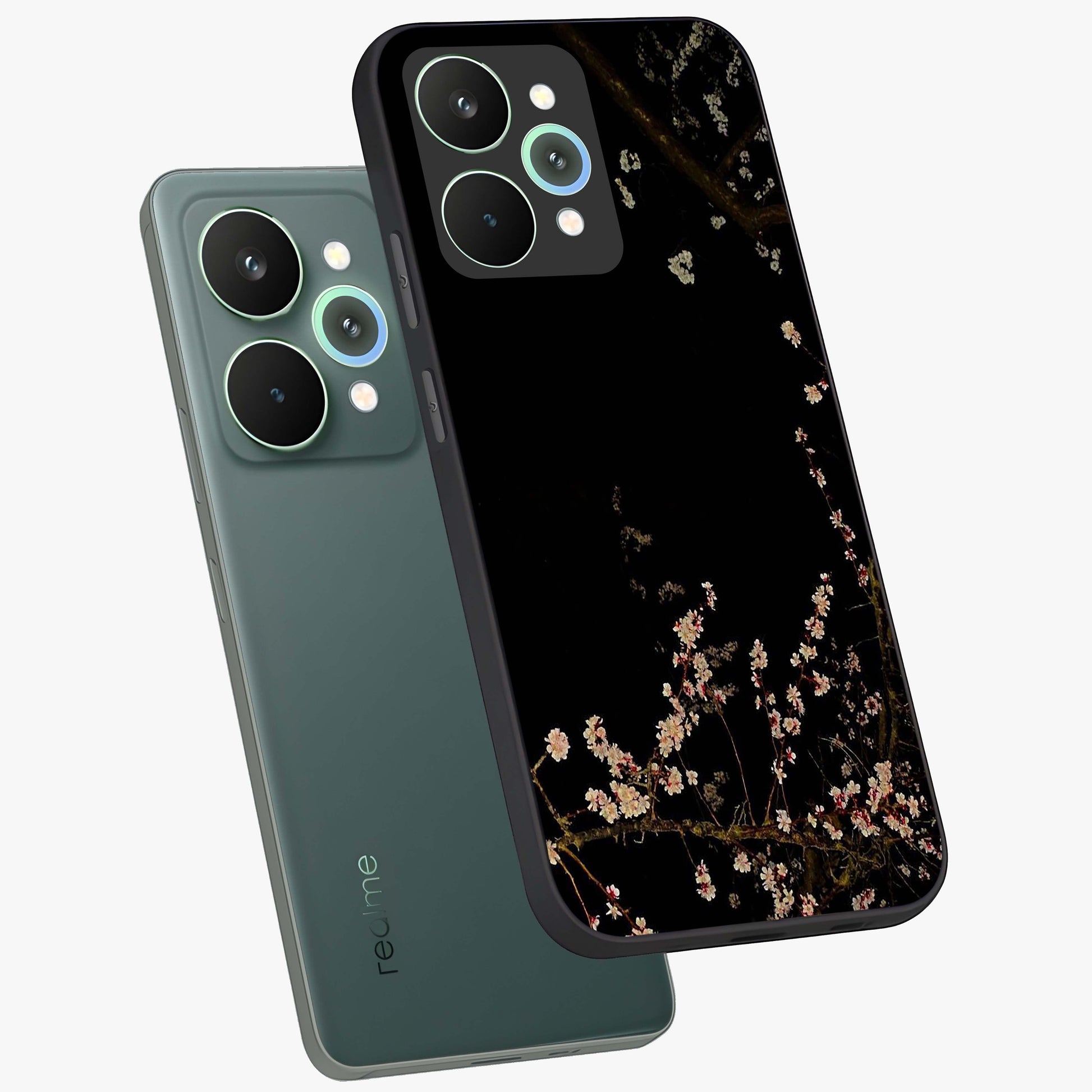 Petal Moon Light With Custom Name Glass Case displayed in angled mockup highlighting delicate petal design with custom name feature.