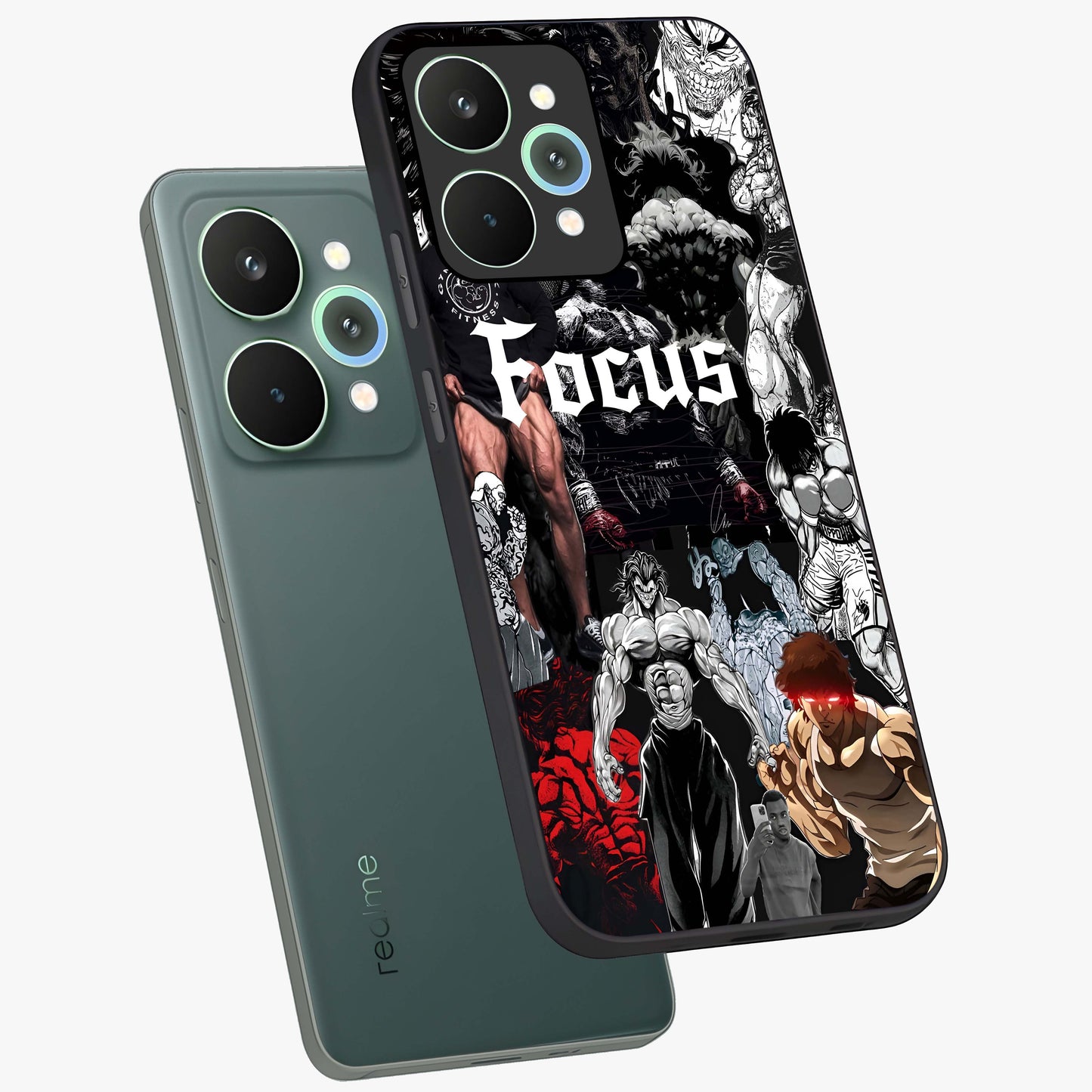 Relentless Power Focus Glass Case displayed in angled mockup highlighting bold statement design with modern aesthetic style.