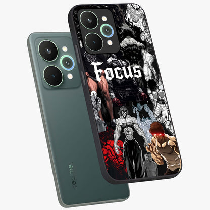 Relentless Power Focus Glass Case displayed in angled mockup highlighting bold statement design with modern aesthetic style.