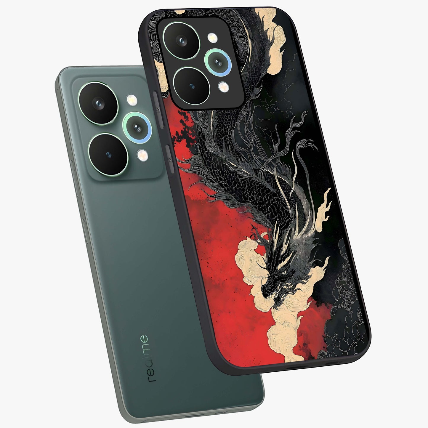 Shadow Dragon Fury Glass Case displayed in angled mockup highlighting powerful dragon illustration with dark fantasy aesthetic.
