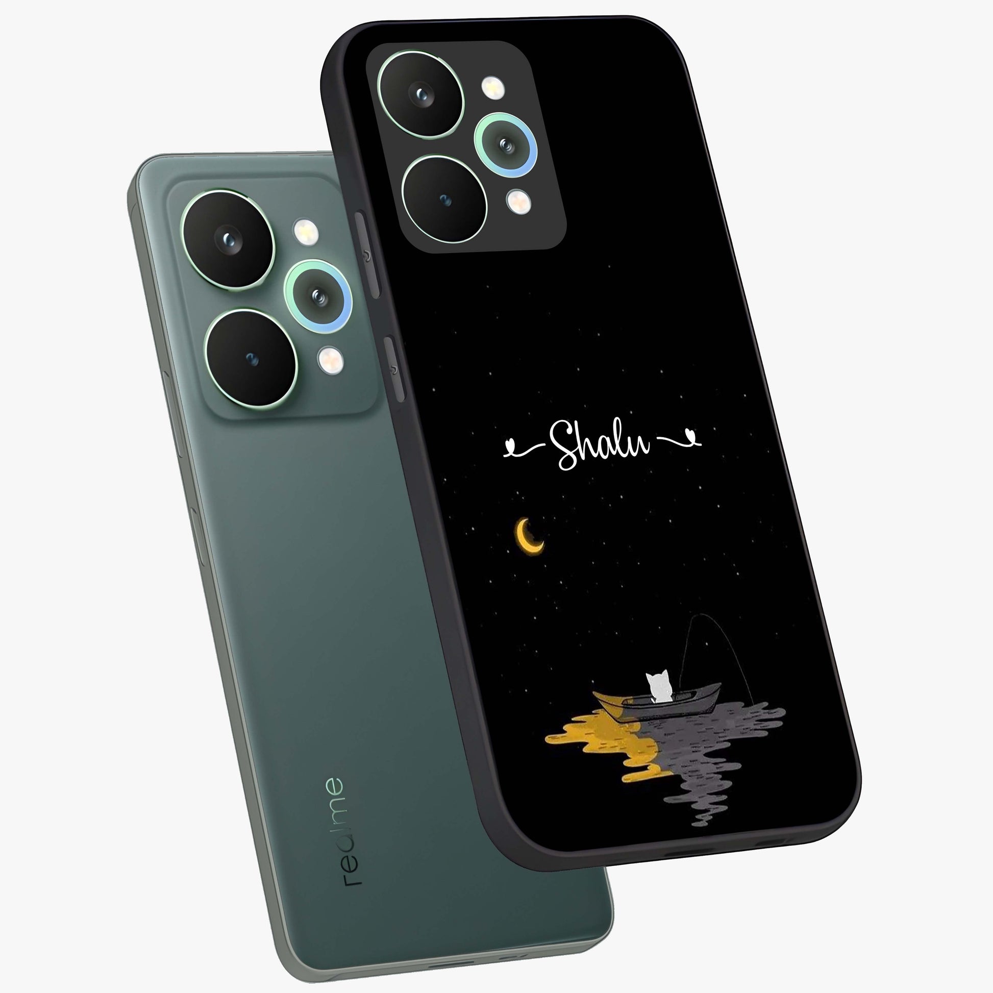 Silent Night Row Glass Case displayed in angled mockup highlighting peaceful evening design with dreamy night aesthetic.