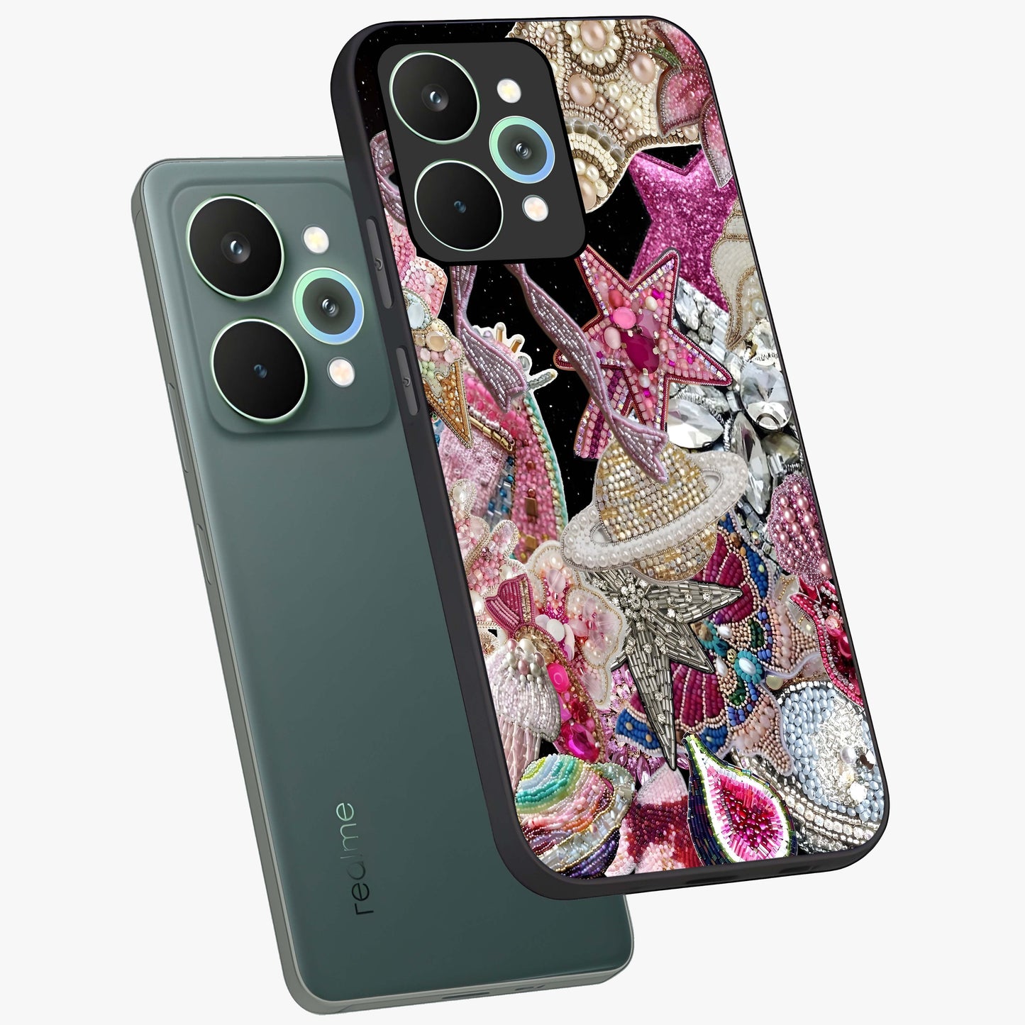Starlit Jewel Dream Glass Case displayed in angled mockup highlighting glowing celestial jewel design with dreamy aesthetic.