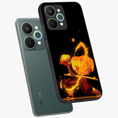 Thunder Flame Execution Glass Case displayed in angled mockup highlighting dramatic fire themed design with intense fantasy aesthetic.