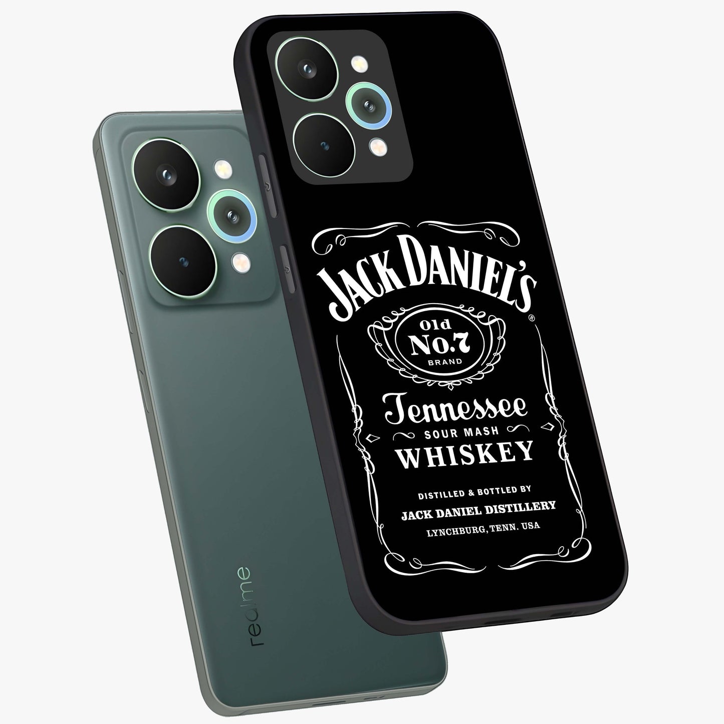 Vintage Whiskey Heritage Glass Case displayed in angled mockup highlighting retro beverage themed design with heritage aesthetic.