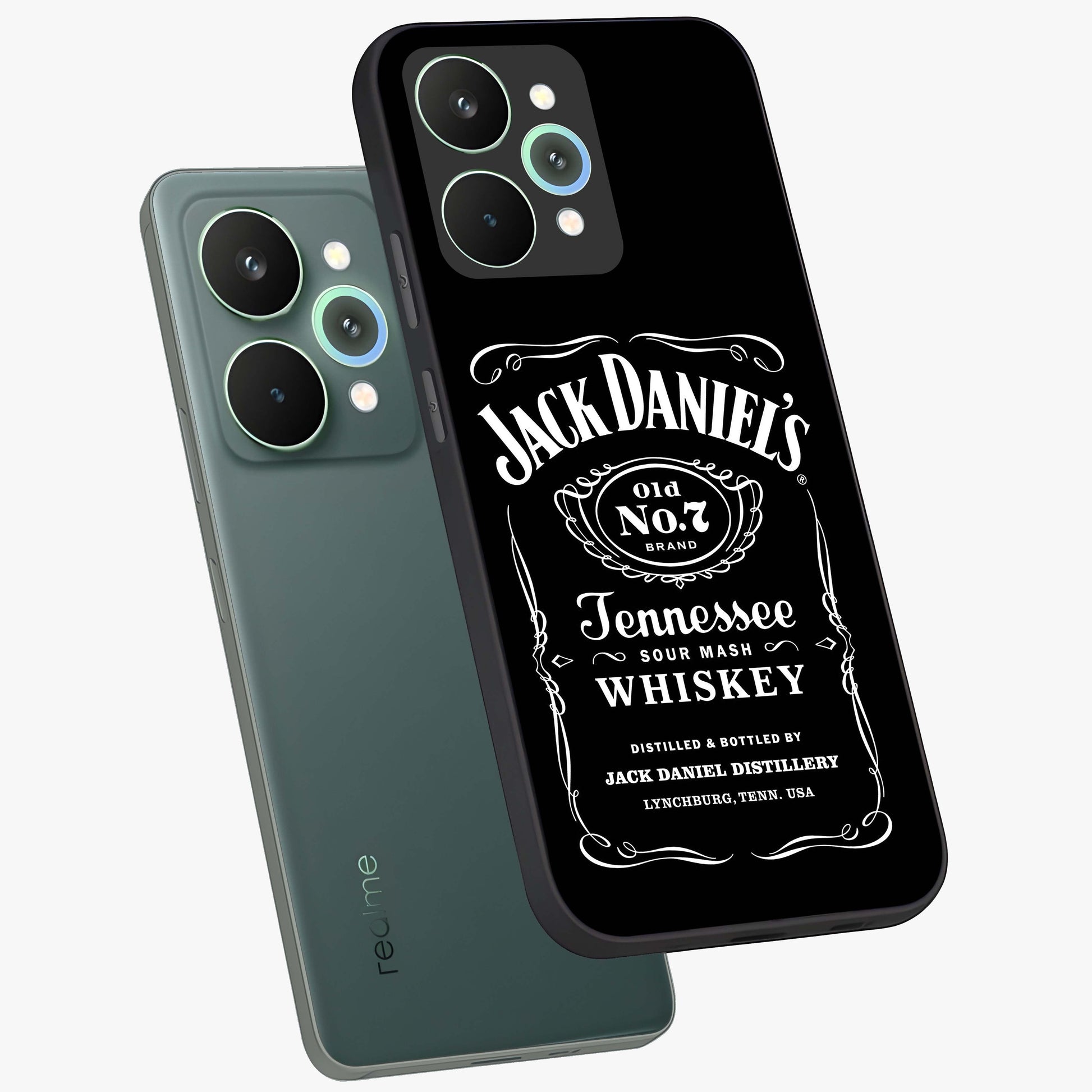 Vintage Whiskey Heritage Glass Case displayed in angled mockup highlighting retro beverage themed design with heritage aesthetic.